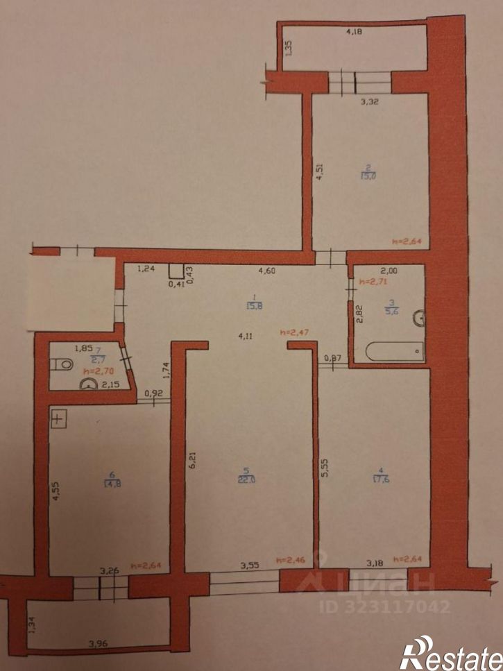 3-комн квартира улица Льва Толстого, 24,  д. 24