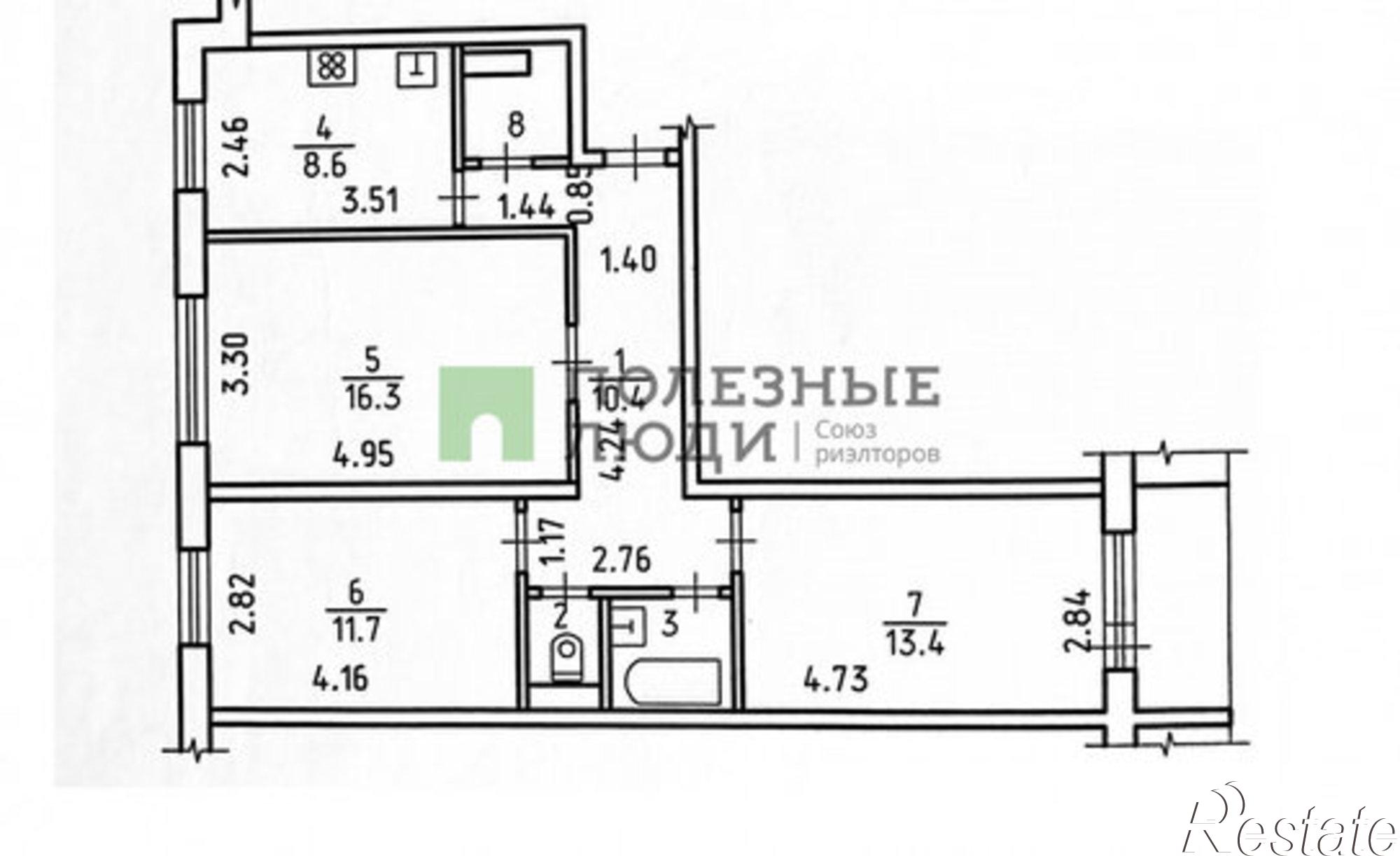 Купить квартиру за 5 800 000 рублей на ул Нижняя, 34