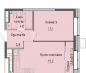 1-комн, 35 кв м, этаж 20/25 Первомайский район