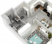 1-комн, 31кв м, этаж 13/25 Воткинское шоссе, 83 к2