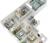 3-комн, 62кв м, этаж 23/25 Воткинское шоссе, 83 к2