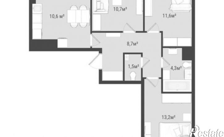 3-комн квартира Воткинское шоссе, 83 к2,  д. 83 к2