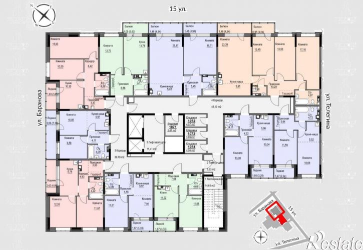 2-комн квартира в новом доме ул 15-я, 15А,  д. 15А