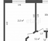 1-комн, 36кв м, этаж 14/18 ул Академика Павлова, 41