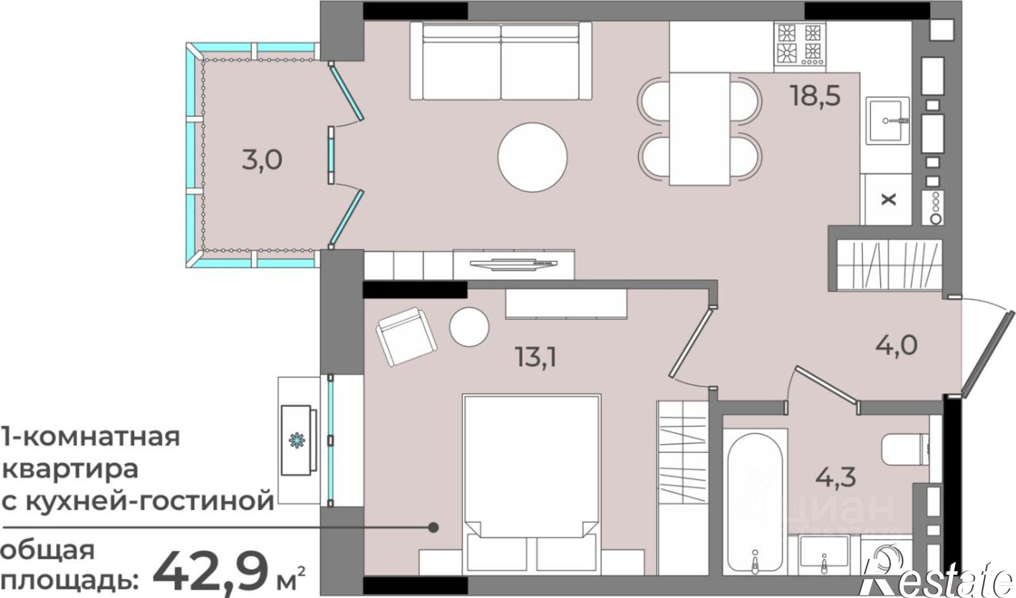 Купить квартиру за 7 591 050 рублей