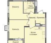 2-комн, 54 кв м, этаж 8/17 ул 9-я Подлесная, 6