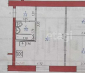 2-комн, 44кв м, этаж 1/3 ул 9 Января, 63