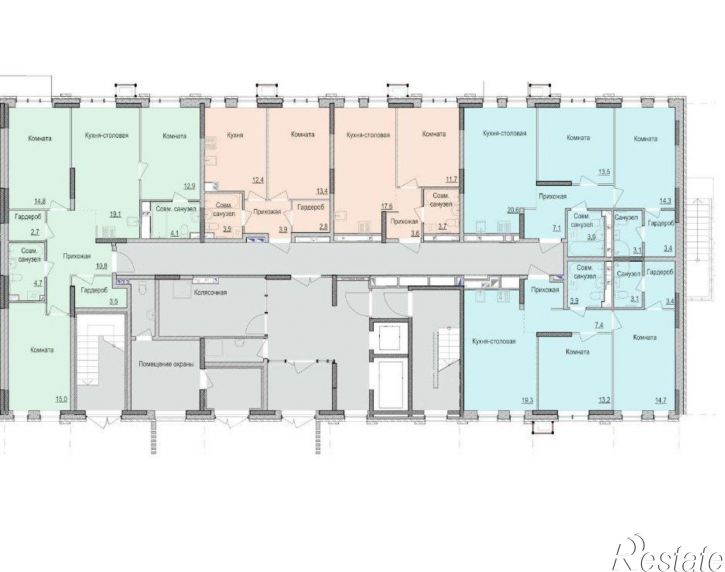 2-комн квартира в новом доме улица имени Репина