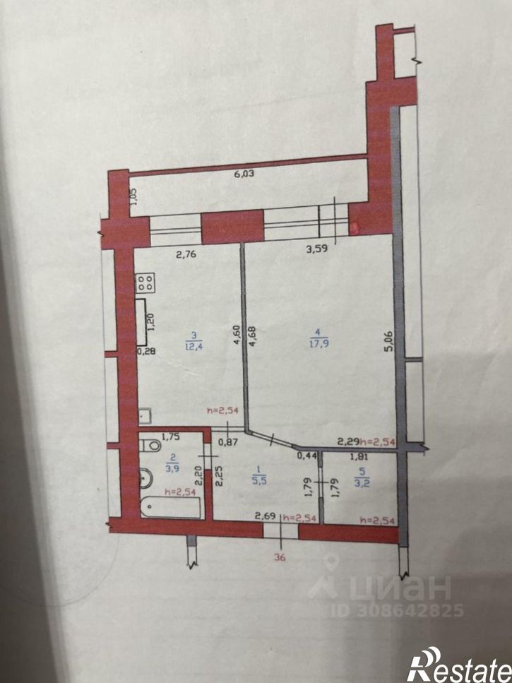1-комн квартира ул 6-я Подлесная, 45,  д. 45