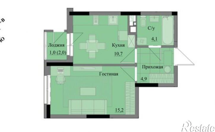 1-комн квартира в новом доме Воткинское шоссе, 47 к2,  д. 47 к2