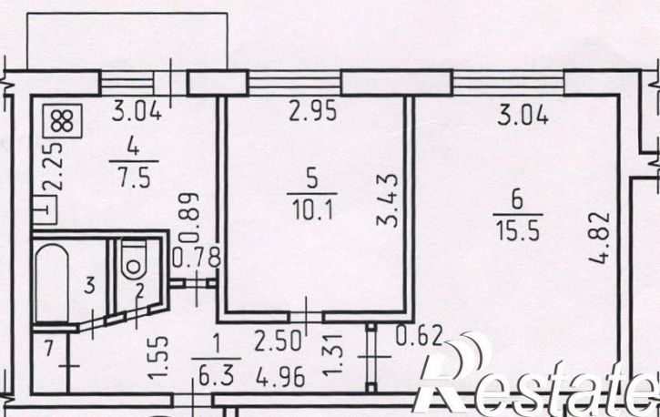 2-комн квартира восточная , 32