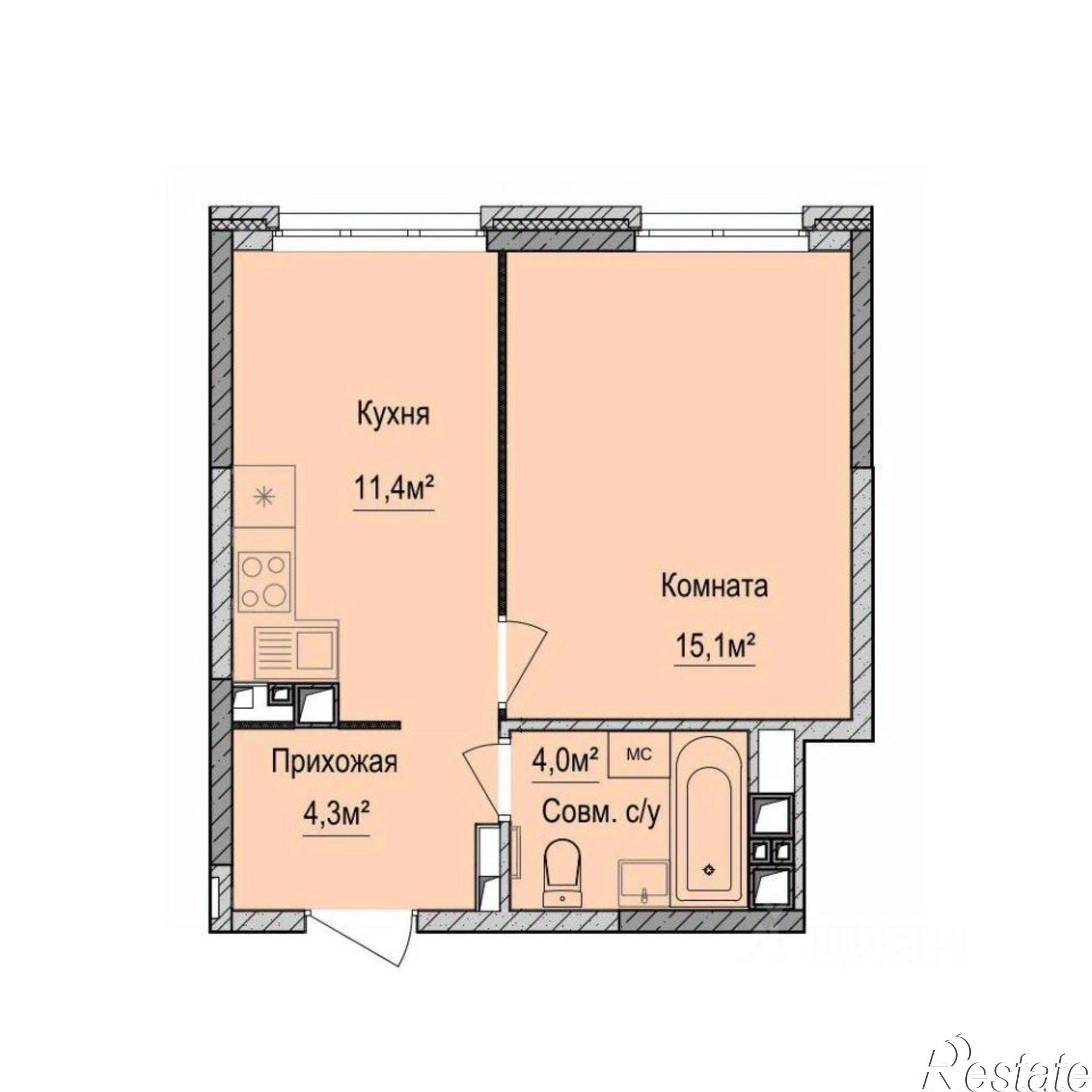 Купить квартиру за 4 141 200 рублей на ул Союзная, 10