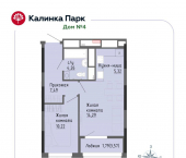 1-комн, 43 кв м, этаж 3/17 ул 40 лет Победы, 85