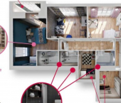 4-комн, 111кв м, этаж 10/14 ул 40 лет Победы, 85