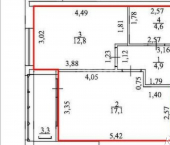 2-комн, 39кв м, этаж 17/25 Воткинское шоссе, 61