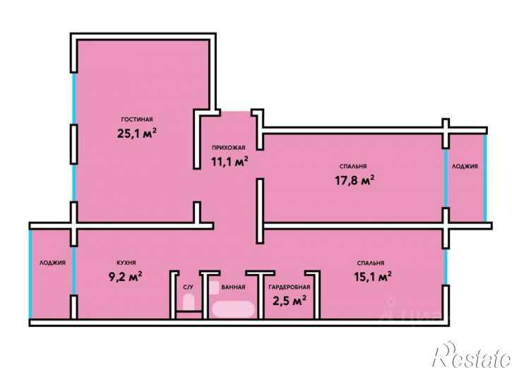 3-комн квартира ул Стадионная, 11,  д. 11