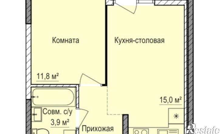 1-комн квартира в новом доме ул Буммашевская, 58а,  д. 58а