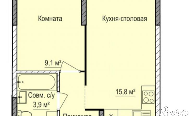 1-комн квартира в новом доме ул Буммашевская, 58а,  д. 58а