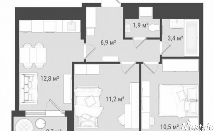3-комн квартира Воткинское шоссе, 83 к2,  д. 83 к2