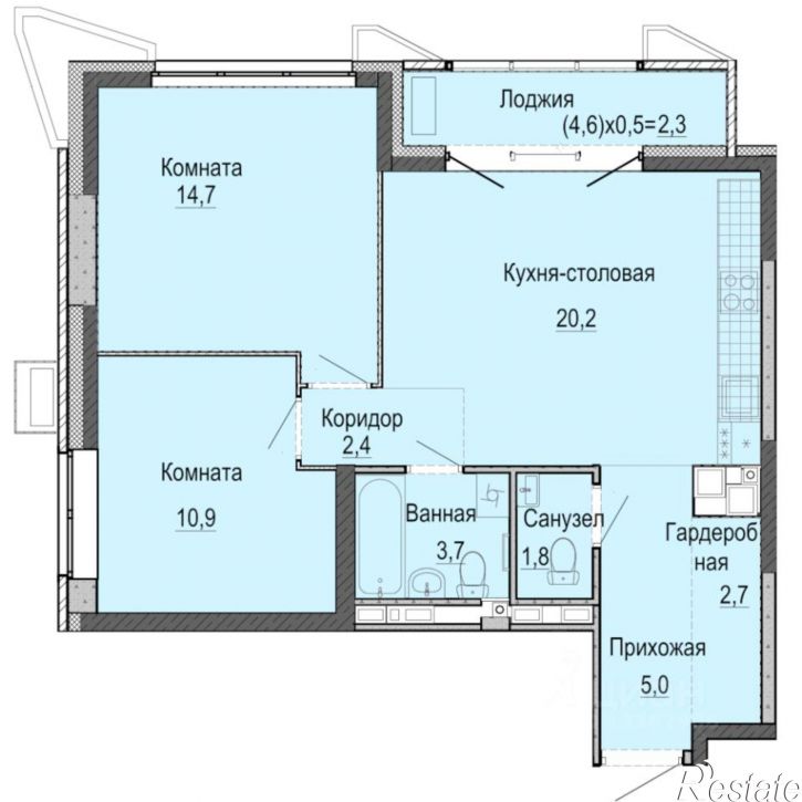 2-комн квартира в новом доме Камбарская улица, 92,  д. 92