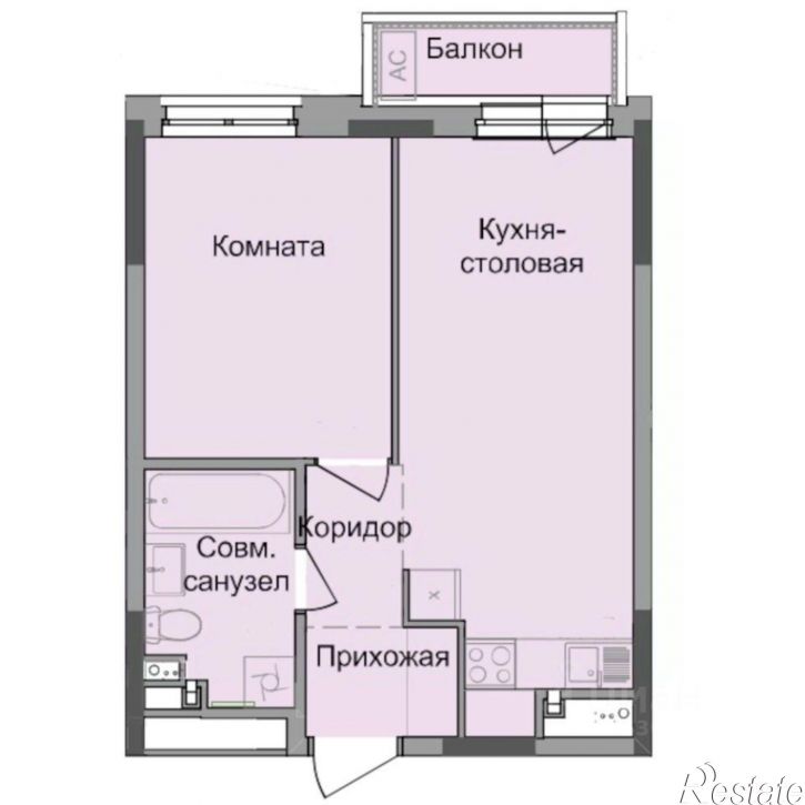 1-комн квартира в новом доме ул 9-я Подлесная, 6,  д. 6