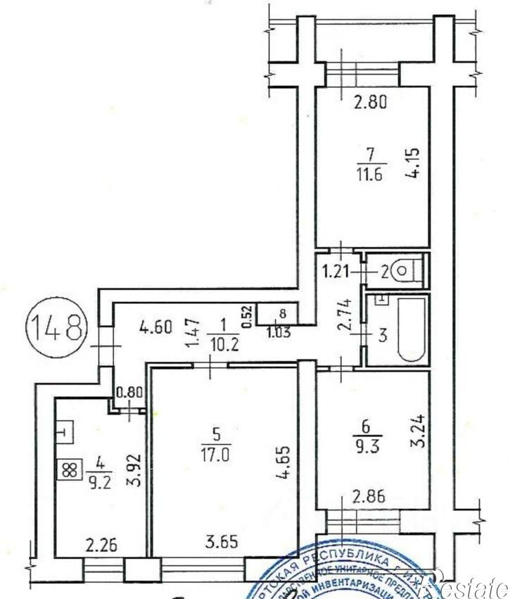 3-комн квартира ул Ракетная, 36,  д. 36