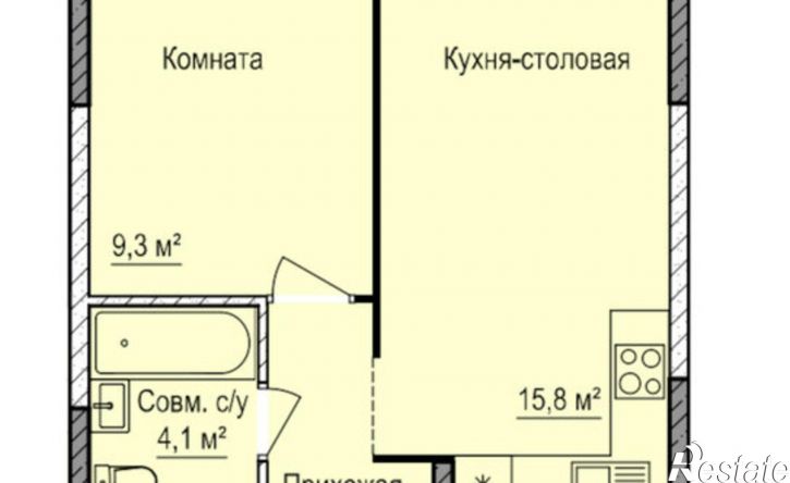 1-комн квартира в новом доме улица 10 лет Октября, 71,  д. 71