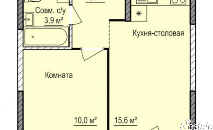 1-комн квартира в новом доме улица 10 лет Октября, 71,  д. 71