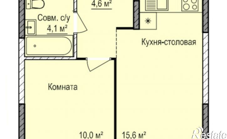 1-комн квартира в новом доме улица 10 лет Октября, 71,  д. 71