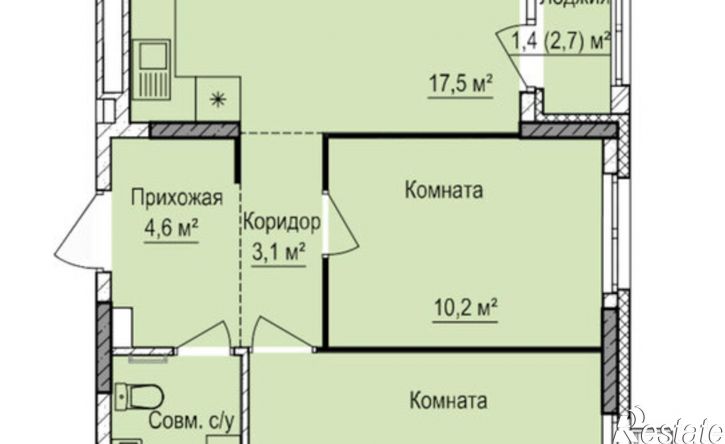 2-комн квартира в новом доме улица 10 лет Октября, 71,  д. 71