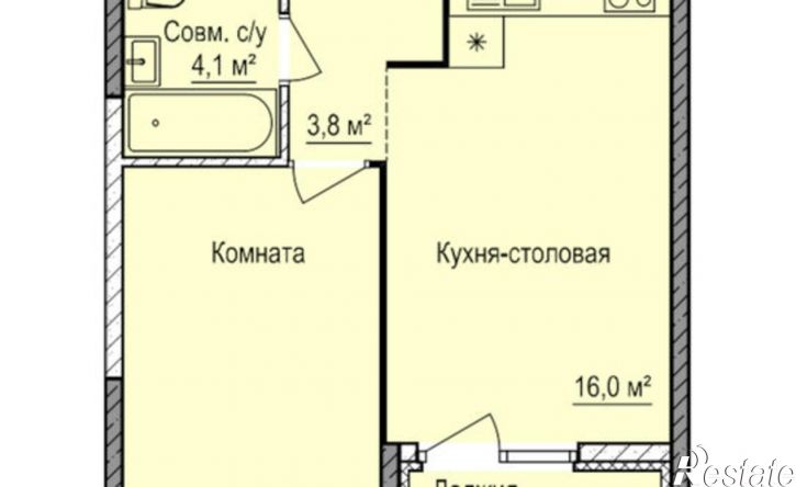 1-комн квартира в новом доме улица 10 лет Октября, 71,  д. 71