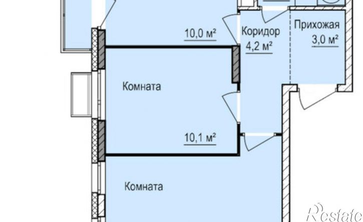 2-комн квартира в новом доме Ижевск, жилой район Буммаш, ЖК Покровский, 5