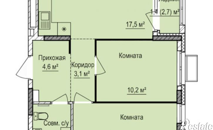 2-комн квартира в новом доме Ижевск, жилой район Буммаш, ЖК Покровский, 5