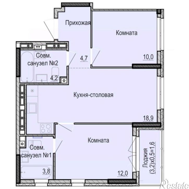 2-комн квартира в новом доме ул Васнецова, 2/37,  д. 2/37