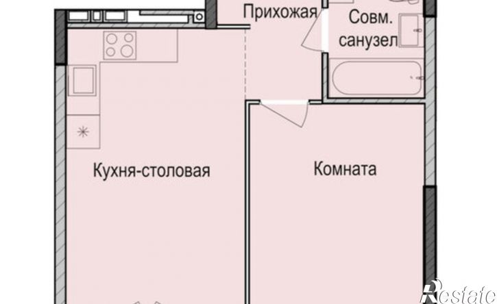 1-комн квартира в новом доме улица Васнецова, 3,  д. 3
