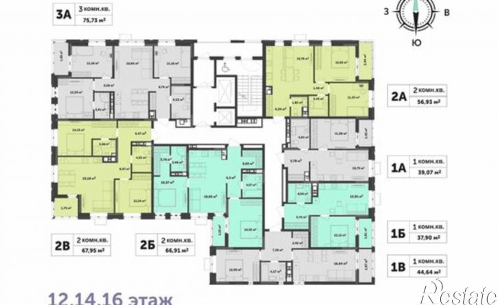 3-комн квартира в новом доме улица Бабушкина