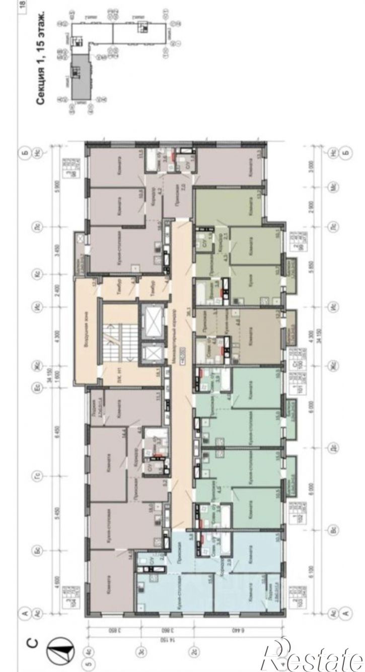 3-комн квартира ул Постольская, 36,  д. 36