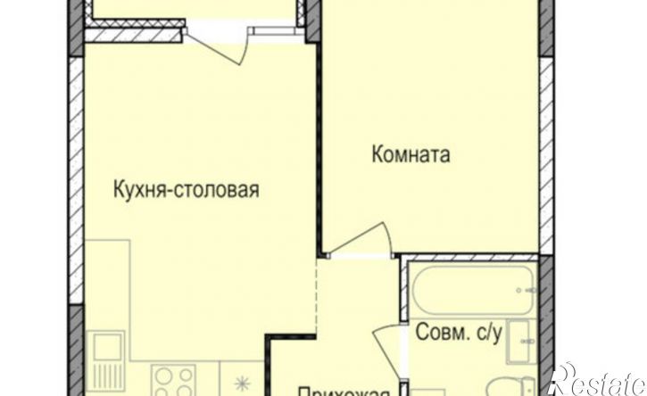 1-комн квартира в новом доме жилой район Автопроизводство, ЖК Норвежский лес, 20