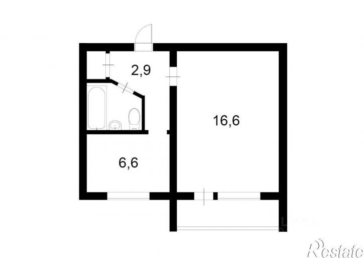1-комн квартира ул Новостроительная, 35,  д. 35