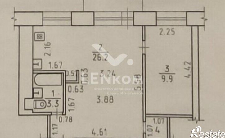 2-комн квартира ул Ломоносова, 19,  д. 19