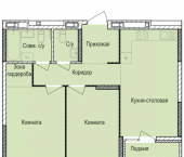 2-комн, 57 кв м, этаж 3/17 Индустриальный район