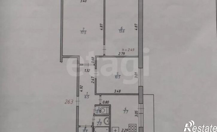 3-комн квартира ул Пушкинская, 65,  д. 65