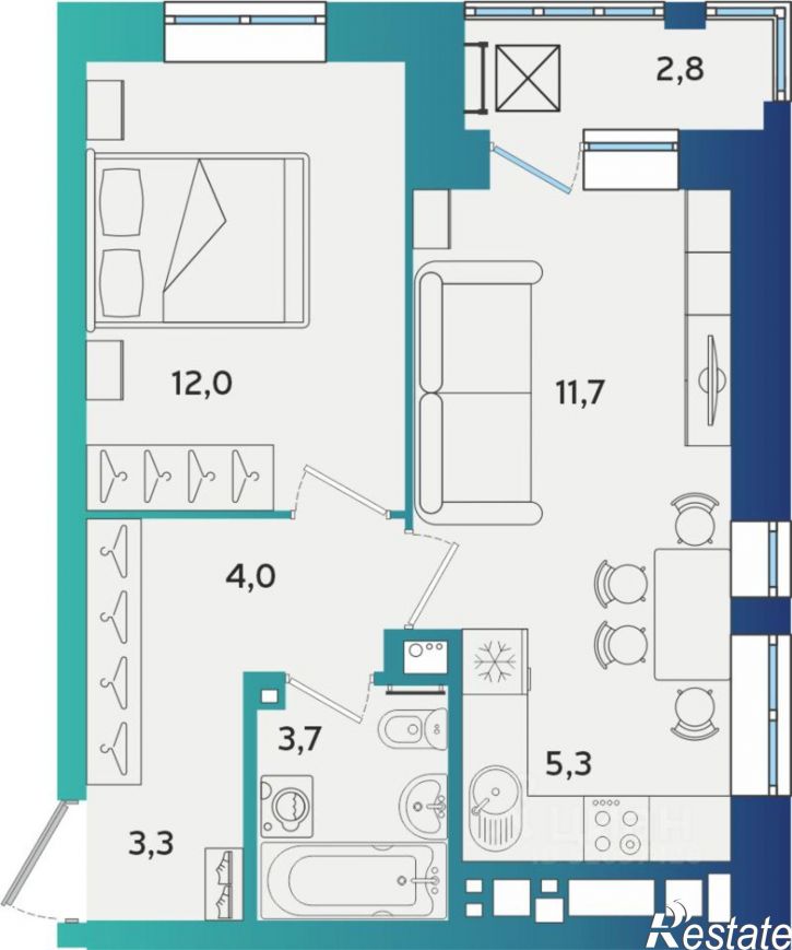 2-комн квартира в новом доме ул Васнецова, 38,  д. 38