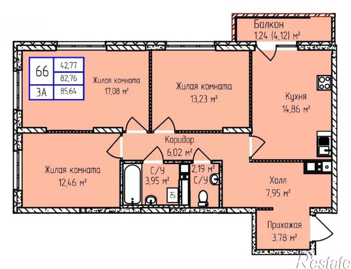 3-комн квартира в новом доме ул Камбарская, 15,  д. 15
