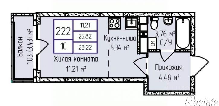1-комн квартира в новом доме ул Камбарская, 15,  д. 15